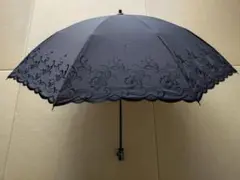 日傘 折りたたみ 黒 日本製 晴雨兼用 UV ミセス レトロ