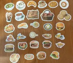 ⑫食べ物イラストステッカーセット 36枚