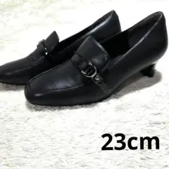 tehen テーン　バックル付き パンプス　ブラック　23cm