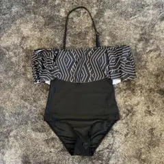 ワンピース水着 おしゃれブラック(Sサイズ】