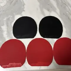卓球ラバー 赤黒　5枚組
