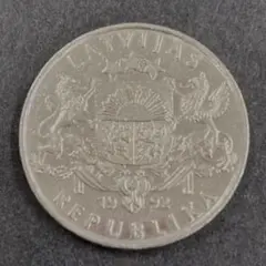 ラトビア　5ラティ銀貨　1931年 UNC】NGC 1931 ラトビア 5ラティ銀貨 ラトビアの乙女 大型銀貨