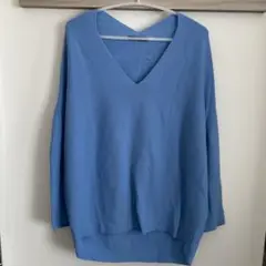 JOURNAL STANDARD 青 Vネックニット