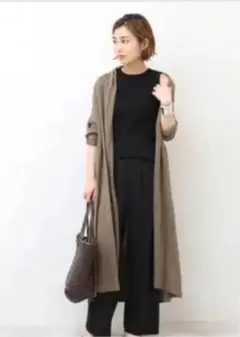 ドゥーズィエムクラス リネン 麻 ガウン ロングカーディガン
