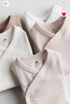 H&M コットン　ボディスーツ　ロンパース　55