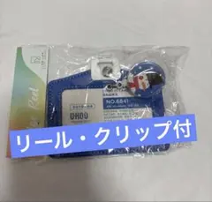UHOOカードホルダー 定期入れ ネームホルダー 雪だるまリール付