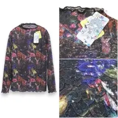 【ScoLar】スカラー ストレッチレース ロングスリーブTシャツ タグ付未使用