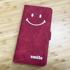 AQUOS sense2 SH-01L手帳型 ケース カバー スマイル レッド