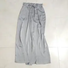 25SS✨ストラ　stola. ウエストギャザーテロパン　ブルー　タグ付