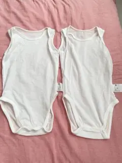 ホワイトメッシュノースリーブ肌着2枚セット