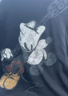 ミッキーマウス ギターT ディズニー コラボ　半袖Tシャツ ロエン Ｌ