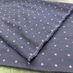 シルク100% 1m×50cmネイビー　ピンク　新品未使用　生地　布地