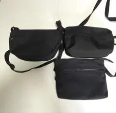 ブラック ミニショルダーバッグ 3点セット