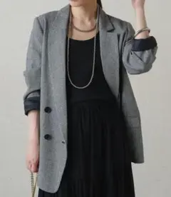 【Loungedress】定価25300円 チェックダブルジャケット