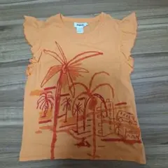 Desigual オレンジ ノースリーブ Tシャツ