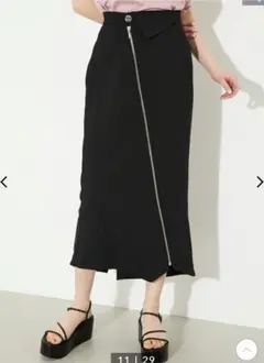 【美品】rienda ターンBELT ZIP ロングスカート