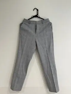 ユニクロ　グレー チェック柄 スラックス　Mサイズ