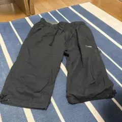 ブラックショートパンツ ドローコード付き　Hanes 半ズボン　7部丈