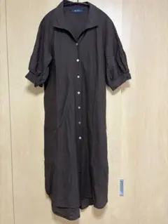 NANOuniverse ナノユニバーズ　ブラウン シャツワンピース