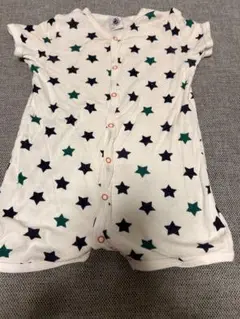 プチバトー　星柄コットンロンパース 12M 74cm
