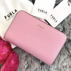新品☆FURLA(フルラ)グレー グレージュ レザー 折り財布