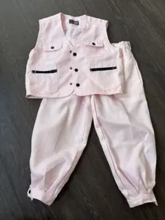 子供 ピンク 作業着 鳶 職人 真似っ子 コスプレ100