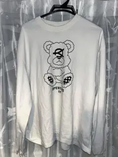 OY ロングTシャツ ホワイト くま オードリー