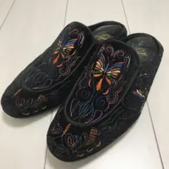 ブランド古着!トルコ製 NEEDLES VELVET MULE ブラック 41