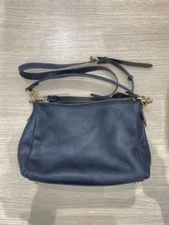 coachコーチ　黒レザーショルダーバッグ ゴールド金具