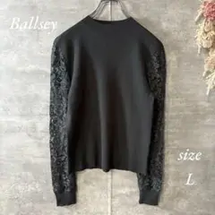 Ballsey レーヨンリブレースコンビ ハイネックプルオーバー　長袖　Lサイズ