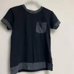 美品！ハッカキッズ　黒/グレー Tシャツ ポケット付き