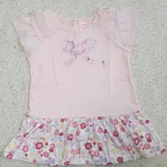 美品　MIKI HOUSE ミキハウス　リーナちゃん　　120 フリル袖 半袖