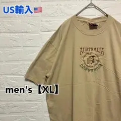 ●T544【US輸入】Australia Tシャツ ベージュ系 メンズ【XL】
