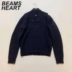 【美品】 BEAMS HEART メンズニット M ショールカラー セーター