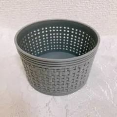 Simplify 整理 グレー ラウンド 小物入れ 収納ボックス かご（お菓子