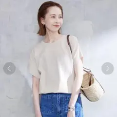 美品 24ssアイスコットン フレンチスリーブ プルオーバー