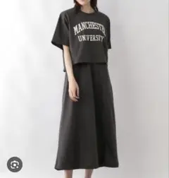 グローバルワーク　Tシャツノースリーブワンピースセット　ロングワンピース