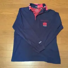 PARIS ネイビー ポロシャツ 胸ポケット付き
