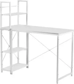 中古オーエスジェイ パソコンデスク ホワイト色 左右入替可 115×50×120