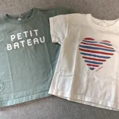 PETIT BATEAU Tシャツセット 18mどちらも3回ほど使用