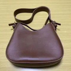 ブラウン ショルダーバッグ ジッパー付き