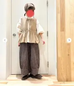 サマンサモスモス 透けベロア前後2WAYベスト タグ付き
