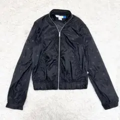 アディダス ウインドブレーカー 総柄 ブラック M