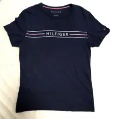 HILFIGER ネイビー ロゴ Tシャツ