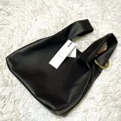 未使用　エレンディーク　ハンドバッグ　レザー　ブラック　黒
