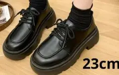 厚底 ブラック ローファー
