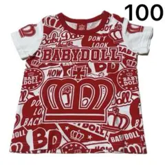 ベビードールの半袖Tシャツ100