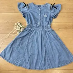 JENNE LOVE デニムワンピース 160 オフショルダー 肩見せ
