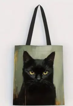 黒猫デザイン トートバッグ