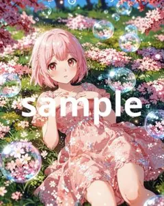 A4サイズ　ポスター　AIイラスト　美麗　アニメ　アニメイラスト　No.250